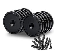 swihorab Neodym Magnete Extra Stark, Magneti al neodimio extra forti, confezione da 12 dischi magnetici con forza da 32mm, 45kg con capsula, magneti con base magnetica potente con foro