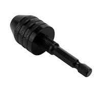 Swiixxer 0.3-8mm 1/4 pollici Keyless Drill Chuck Cacciavite Impact Driver Adapter Hex Shank Drill Grinder Quick Change Adapter Converti -Nero