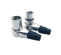 Swiixxer 1 Paio di Connettori XLR Ad Angolo Retto A 3 Pin, e Femmina, XLR A 3 Pin, Connettore per Audio per Microfono