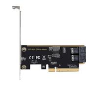 Swiixxer 1 PCS PCIE 8X A 2 Porte U.2 Scheda Adattatore SFF8643 Dual NVMe SSD PCIE X8 Scheda di Espansione SFF8643 U2 Adattatore Nero