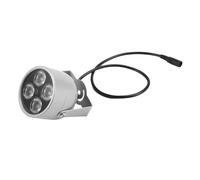 Swiixxer 4 Array LED Infrarossi Impermeabile Visione Notturna Illuminatore IR per Telecamera di Sicurezza A 12 V DC