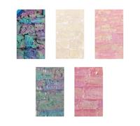 Swiixxer 5 Foglio Nail Art Sticker Adesivo Broken Gradient Mermaid Shell Abalone Flakes 3D Unghie Suggerimenti Manicure Gel Uv Polacco Fai Da Te Decal