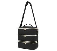 Swiixxer Astuccio per Smalto per Unghie A 3 Strati con Divisori, Borsa per Smalti per Unghie con 60 Bottiglie di Smalto per Unghie.