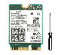 Swiixxer BE200 WiFi 7 Scheda WiFi Wireless WiFi 6E BE200NGW Bluetooth 5.4 802.11AX Tri-Band M.2 NGFF Adattatore di Rete Durevole Facile da Installare Facile da Usare