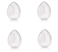 Swiixxer Borsa da Viaggio nel Spugna Cosmetica Traspirante 4 Pezzi, Supporto nel Plastica Protettiva, Scatola Portaoggetti, Trasparente