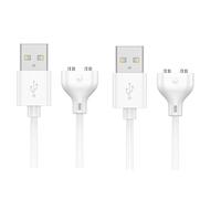 Swiixxer Caricatore USB DC Magnetico 2 Pezzi, di Ricarica da 0,8 M per Massaggiatore, Spazzolini da Denti Elettrici, Orologio per Bambini, Detergente Viso