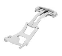 Swiixxer Cinturino Pieghevole In Acciaio Inossidabile Da 18 Mm Con Chiusura Deployante Per, Liscio # 18mm