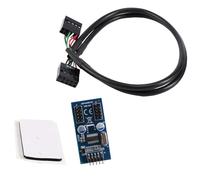 Swiixxer Connettore USB un 9 Pin da 1 un 2/4 Femmina di Prolunga Scheda Desktop HUB USB un 9 Pin USB 2.0 Adattatore Connettore un 9 Pin 30 Cm 1 PZ