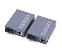 Swiixxer Convertitore Multimediale in Fibra Ottica Gigabit 10/100/1000Mbps Singola modalità 3Km UPC/Ricetrasmettitore in Fibra SC-Port Spina UE