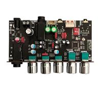 Swiixxer Dam H1 Scheda Riverbero Karaoke Scheda di Decodifica USB Microfono Scheda da Palco Anteriore Microfono con Effetti Frontali Canto con Scheda di Decodifica USB Bluetooth (B)