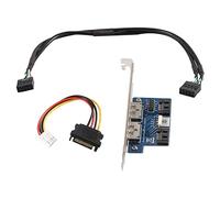 Swiixxer Doppia Porta Sata Un 5 V 12V Power al Esata Adattatore Porta USB Converti Scheda Convertitore di Espansione Connetti Un 2,5 Pollici Hard Disk da 3,5 Pollici