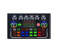 Swiixxer F009 Mixer Audio Scheda Audio Live con Effetti Mixer DJ e Attrezzatura da Studio Modificatore di Voce Produzione Podcast