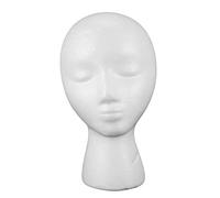 Swiixxer Foam Mannequin Wig Display Hat Cap Wig Holder Testa di Schiuma Bianca