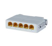 Swiixxer Gigabit Poe Extender 802.3af/At/BT 5 Porte Poe Repeater VLAN Estende 100 M (328 Piedi) Aggiuntivi di Alimentazione e Trasmissione Dati