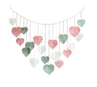 Swiixxer Grande Arazzo in macramè da Parete con Piume Chic e Foglie di macramè per Camera da Letto, Soggiorno, 35,5x55,1 Pollici