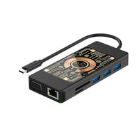 Swiixxer Hub di Ricarica Wireless 12 in 1 Docking Station USB-C Doppio Monitor con VGA, USB 3.0/2.0, SD/TF, RJ45 100 M, Audio 3.5