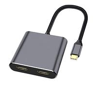 Swiixxer Hub USB di Tipo C 4In1 Un Doppia Porta di Ricarica 4K HD Compatibile con Adattatore per Docking Station USB-C Supporto Display Un Doppio Schermo