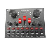 Swiixxer Microfono V8S USB Ricaricabile Mixer Esterno Karaoke Interfaccia 3,5 Mm Scheda Audio Stereo Portatile per Trasmissione Live