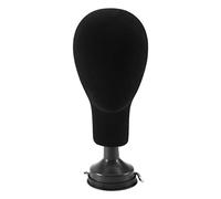 Swiixxer Occhiali da vista in polistirolo espanso con manichino a testa di modello, occhiali con staffa di base - nero, 35cm