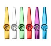 Swiixxer Set di 6 Colori Strumenti Musicali Kazoo in Metallo Buon Compagno per Un Ukulele per Chitarra Ottimo Regalo per Gli Amanti della Musica per Bambini