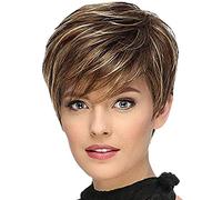 Swiixxer Short Parrucca Sintetica Diritta Parrucca Naturale Femminile Per Il Gioco Di Ruolo E La Parrucca Uso Quotidiano