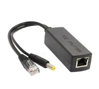 Swiixxer Splitter Mini Poe Gigabit 10/100/1000Mbps Splitter Poe Uscita CC 12V Power Over Ethernet IEEE 802.3af per IP Nero