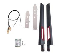 Swiixxer Wi-Fi 6E AX210 Scheda Wireless 2400Mbps Bluetooth 5.2 Kit Desktop 802.11Ax 2.4G/5Ghz/6Ghz AX210NGW, con Antenna 10DBi