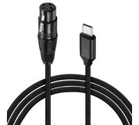 Swiixxer XLR A USB C USB C A XLR per Telefono A Microfono XLR A USB per Tablet, Laptop e Altri Dispositivi di Tipo C (1,8 M)