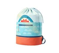 Swim Bag For Kids - Waterproof Drawstring Travel Backpack With Dry Wet Separation, Shoe Compartment Storage, Lightweight Beach Gym Swim Gear Bag For Girls, Ideal For Swimming Pool, Camping, Summer