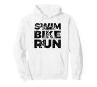Swim Bike Run Design Grafico per Un Esperto di Triathlon Felpa con Cappuccio