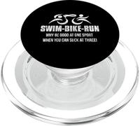 SWIM BIKE RUN Perché essere bravi in uno sport? Triatleta Triathlon PopSockets PopGrip per MagSafe
