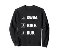 Swim Bike Run Triathlon Felpa
