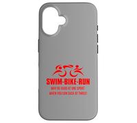 SWIM BIKE RUN Triatleta-Perché essere bravi in uno sport? Triathlon Custodia per iPhone 16