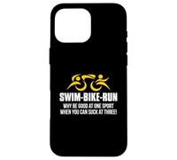 SWIM BIKE RUN Triatleta-Perché essere bravi in uno sport? Triathlon Custodia per iPhone 16 Pro Max