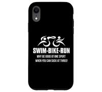 SWIM BIKE RUN Triatleta Perché essere bravi in uno sport? Triathlon Custodia per iPhone XR
