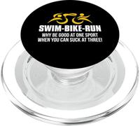SWIM BIKE RUN Triatleta-Perché essere bravi in uno sport? Triathlon PopSockets PopGrip per MagSafe