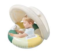 Swim Float, Sun Protection Swimming Pool Floats Ring with Canopy, Foldable Safety Seat Swim, Retro Floating Sunshade Toy for Outdoor Use, Backyard, Garden, Safe Water Play