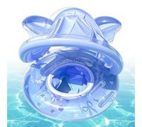 Swim Float With Canopy | Inflatable PVC Pool Ring Thickened Seat Removable Sunshade Design | Secure Water Play Support Comfortable Floating Aid Outdoor Recreation Accessory | Chil