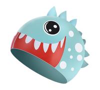 Swim Hats For Kids - Shark Silicone Waterproof Swim Cap, Non Slip Stretchable Bathing Hat | Beach Outdoor Pool Accessory, Keeps Hair Dry | Kids Swimming Sports Gear Children Bathing Cap