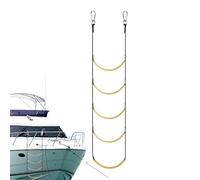 Swim Ladder- 3 Step Portable Boat Rope Ladder, Auxiliary Boarding Climbing Rope | Kayak Canoe Flatboat Access | Marine Safety LadderWater Entry Exit Tool Swimming Dock Outdoor Adventure Boat Access