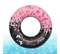 Swim Ring - Inflatable Flower Sequin Pool Float, Glitter Swimming Tube
