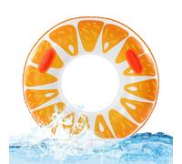 Swim Ring - Orange Fruit, 76cm | Inflatable, PVC, Pool, Lake, Beach, Adult | Leak-Proof PVC Construction, Fun Orange Fruit Design, Built-In Handle For Easy Grip, Lightweight & Portable, 76cm/84cm Sizes,