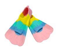 Swim Training Fins - Flippers Swimming Training Fins- Comfortable Silicone Swimming Floating Flippers with Mesh Bag- For Kids Adult Men Women Short Blade Build Leg Strength