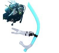 Swim Training Snorkel | Underwater Breathing Tube With Silicone Mouthpiece | Head Protection Pad Anti-Choking Design | Adult Youth Lap Swimming Gear