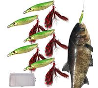 Swimbait Fishing Lures - 5 pezzi Metal Sinking Move Sequin,Bass Lure | per Lake River Saltwater Freshwater Men Beginners Professionals