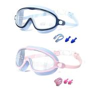 Swimbi Splsh Vision Occhialini Blumi Baby Splashyeyes per bambini, anti-appannamento e UV, occhialini da nuoto con tappi per le orecchie e clip per il naso, maschera da nuoto per bambini dai 3 ai 14