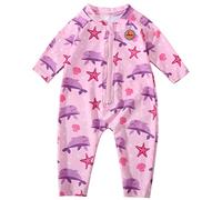 Swimbubs Bambino UV Costume da Bagno Ragazzi Sunsuit Costumi da Bagno Ragazze Protezione Solare Rash Guard Vest Bambino UPF50 Muta, Delfino Rosa, 6 Mesi