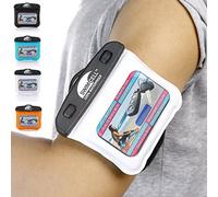 SwimCell Custodia impermeabile- Portafoglio per chiavi, denaro e oggetti essenziali. Portachiavi per auto e portamonete per nuoto, surf, corsa - Cordino da collo e bracciale per braccio - 8 x 10 cm