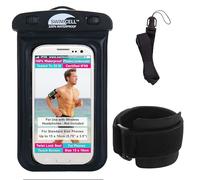 SwimCell Porta Telefono Subacqueo Impermeabile Fascia da Braccio - Standard | Custodia Impermeabile Da Corsa E Nuoto - Con Fascia da Braccio e Cordino per iPhone e Android. Fino A 18cm