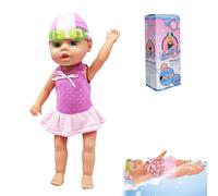 Swimming Baby Doll, Swimming Baby Doll for Pool, with Movable Joint Battery Powered Breaststroke Swimming Doll, Cute Realistic Waterproof Baby for Pool Bathtub (A#)